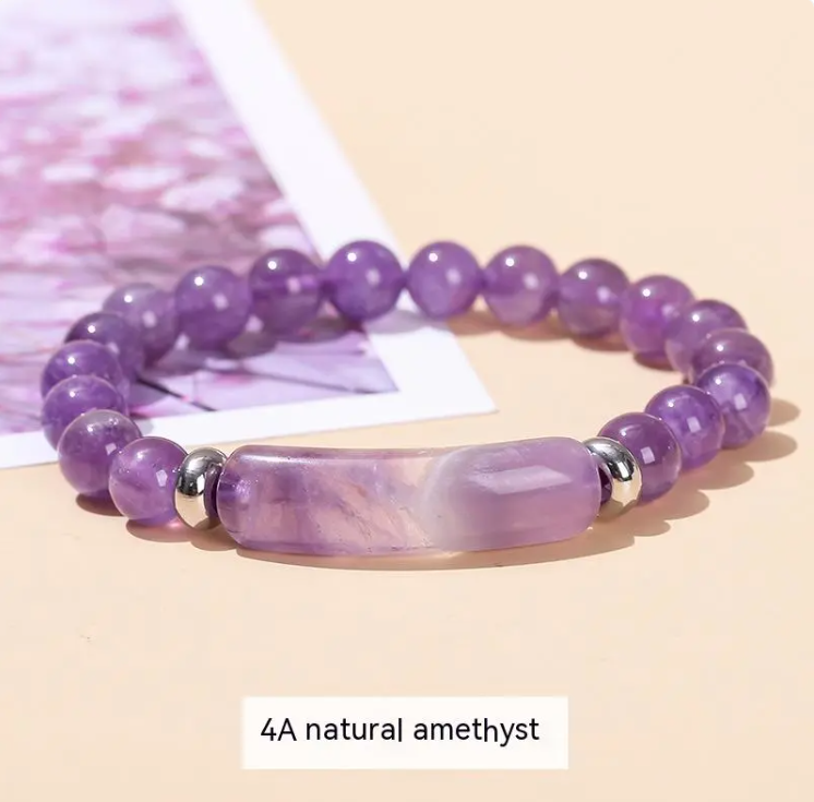 Natural Stone & Crystal Bead Bracelet