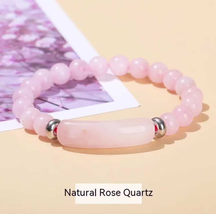 Natural Stone & Crystal Bead Bracelet