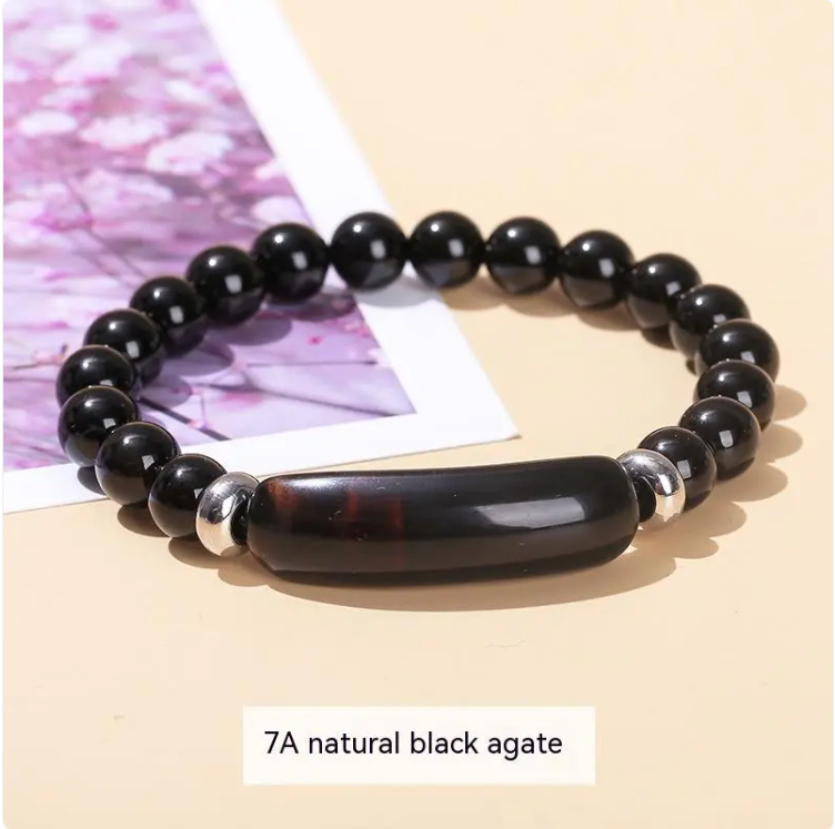 Natural Stone & Crystal Bead Bracelet