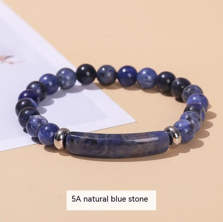 Natural Stone & Crystal Bead Bracelet