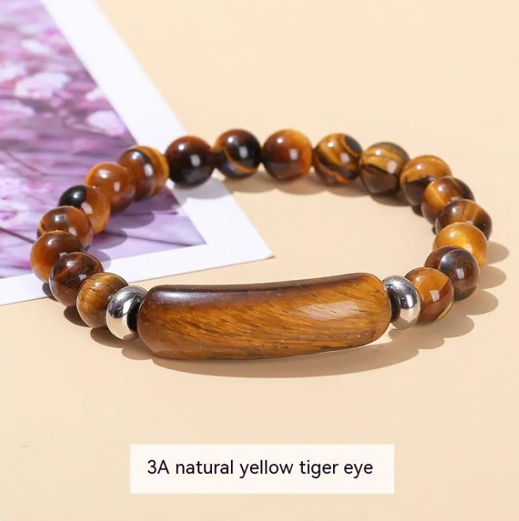 Natural Stone & Crystal Bead Bracelet