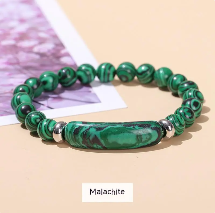 Natural Stone & Crystal Bead Bracelet