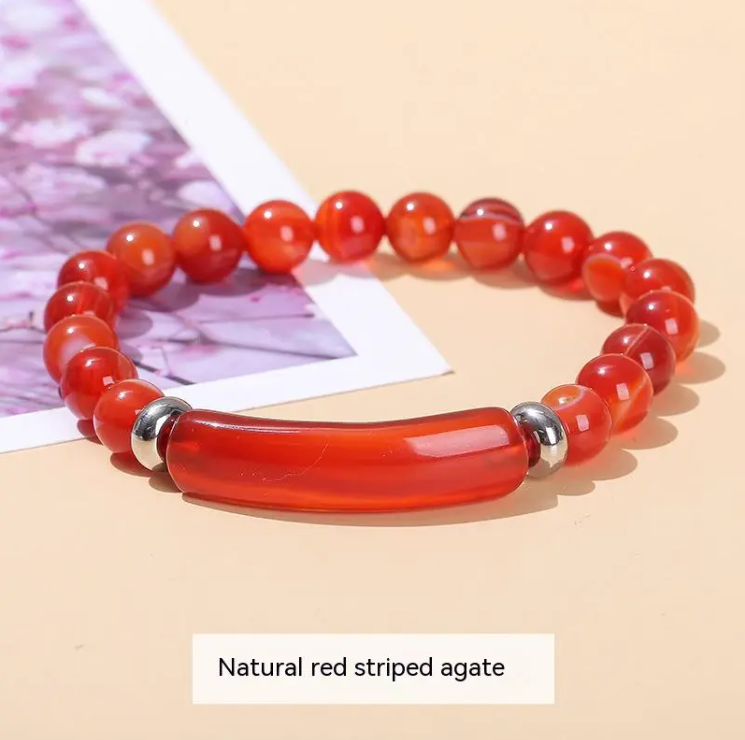 Natural Stone & Crystal Bead Bracelet