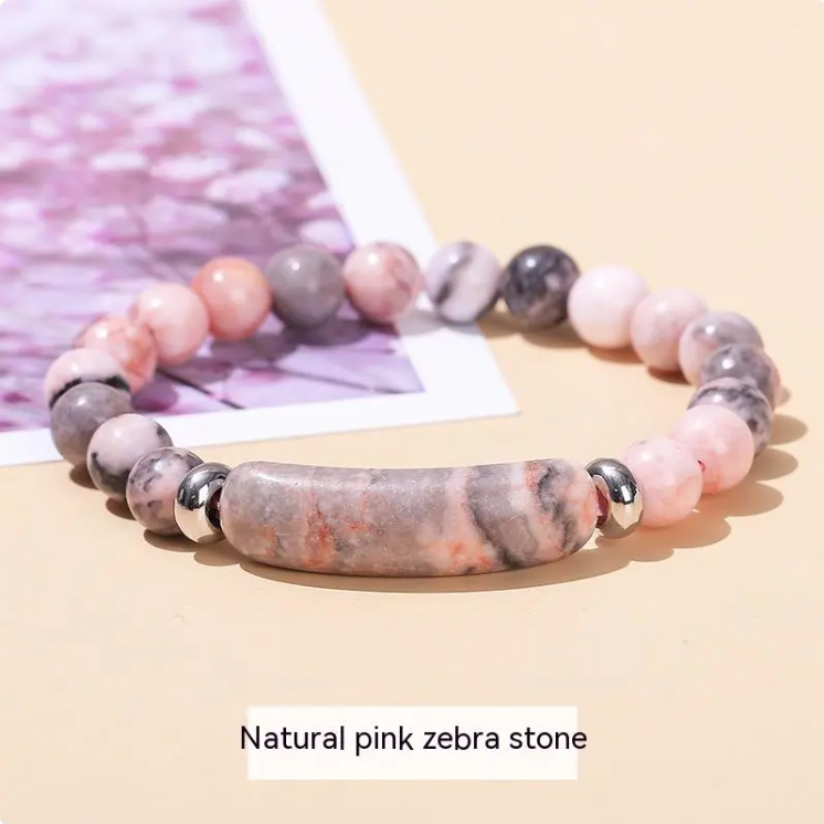 Natural Stone & Crystal Bead Bracelet