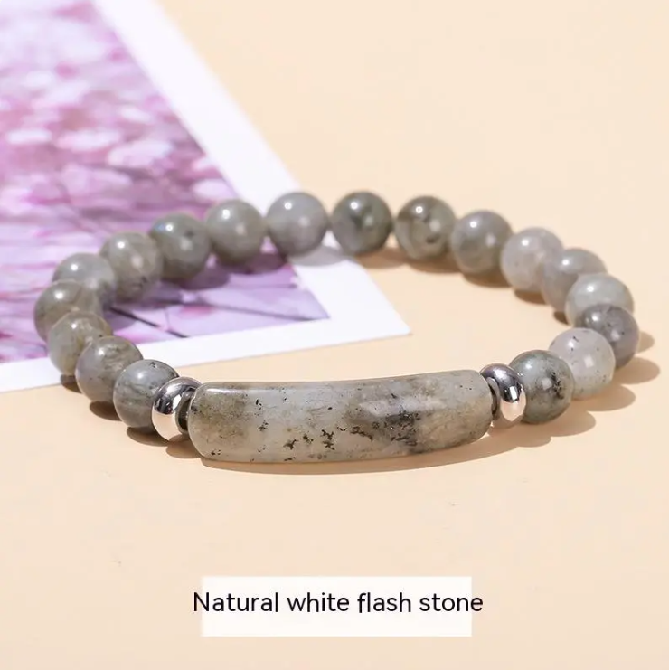 Natural Stone & Crystal Bead Bracelet