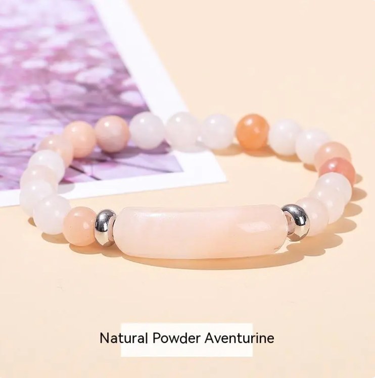 Natural Stone & Crystal Bead Bracelet