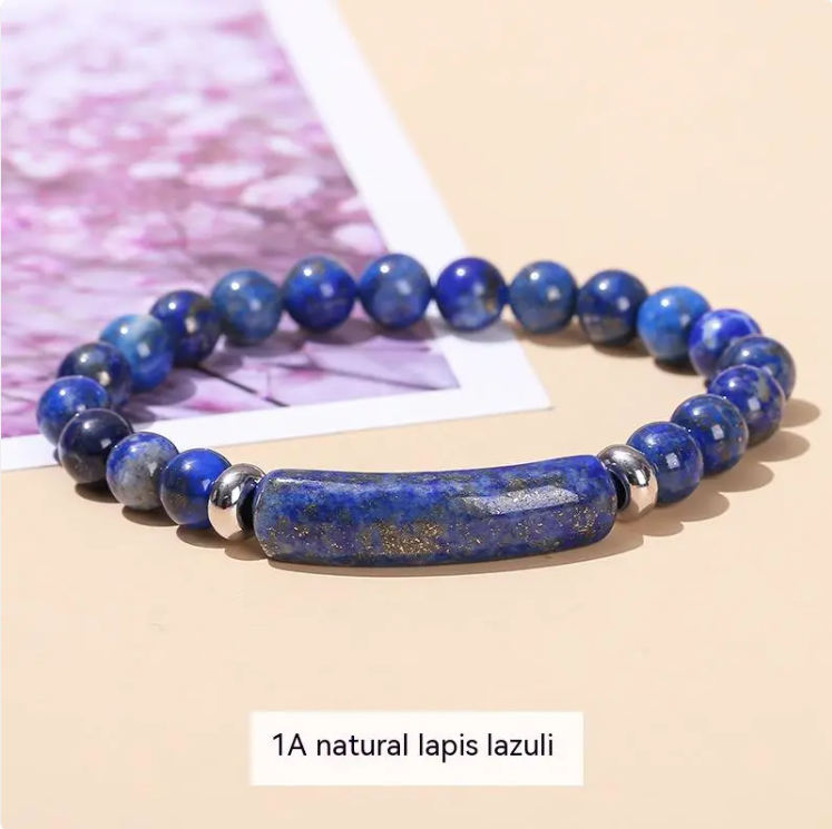 Natural Stone & Crystal Bead Bracelet