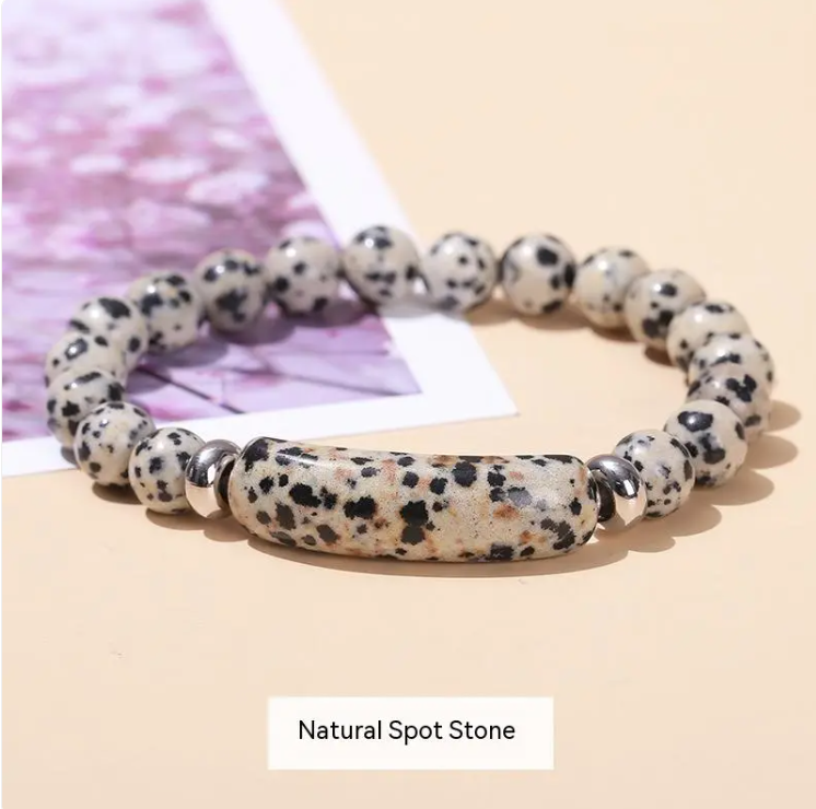 Natural Stone & Crystal Bead Bracelet
