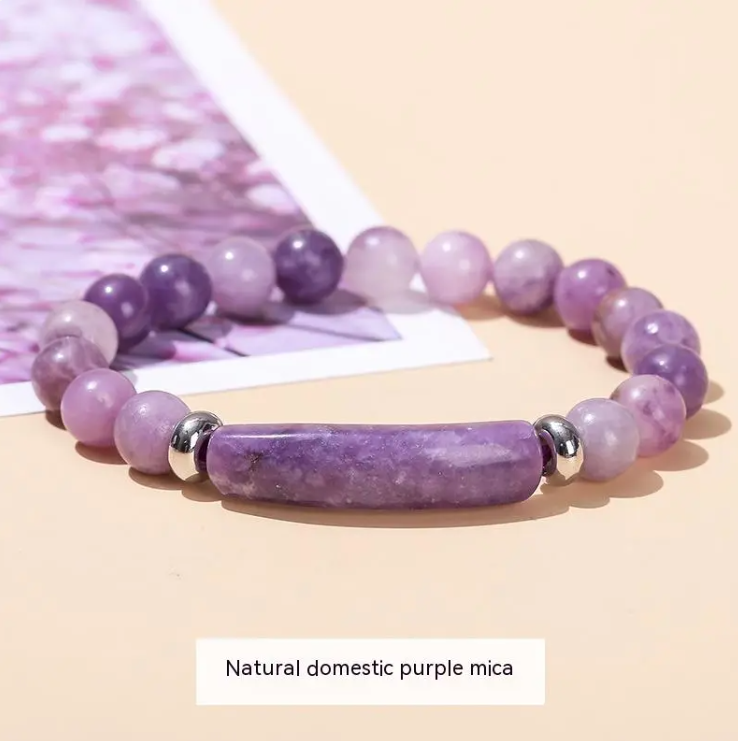Natural Stone & Crystal Bead Bracelet