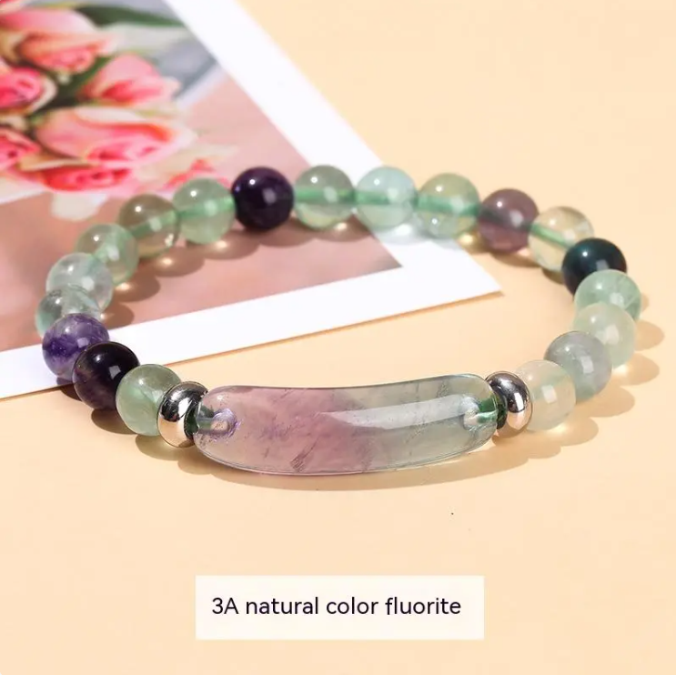 Natural Stone & Crystal Bead Bracelet