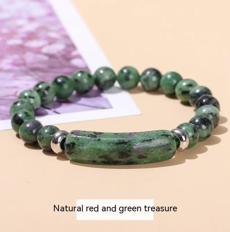 Natural Stone & Crystal Bead Bracelet