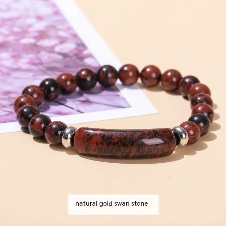 Natural Stone & Crystal Bead Bracelet